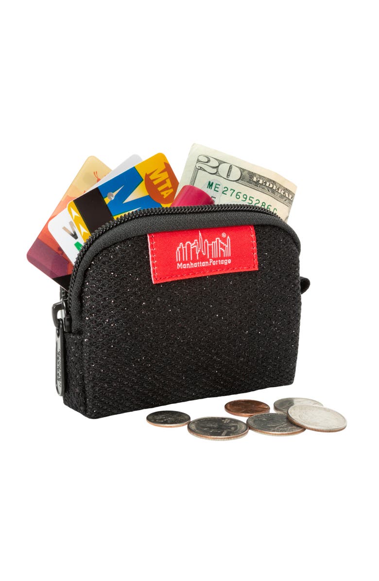 Manhattan Portage Midnight Coin Purse, Alternate, color, Black
