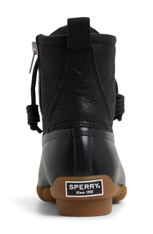 Sperry Saltwater Waterproof Rain Boot In Black