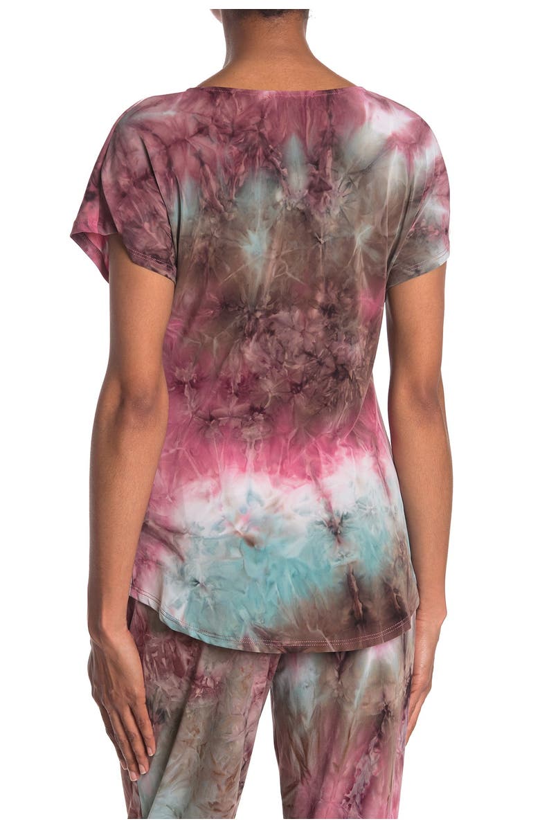 TUA Twist Hem Patterned T-Shirt, Alternate, color, 