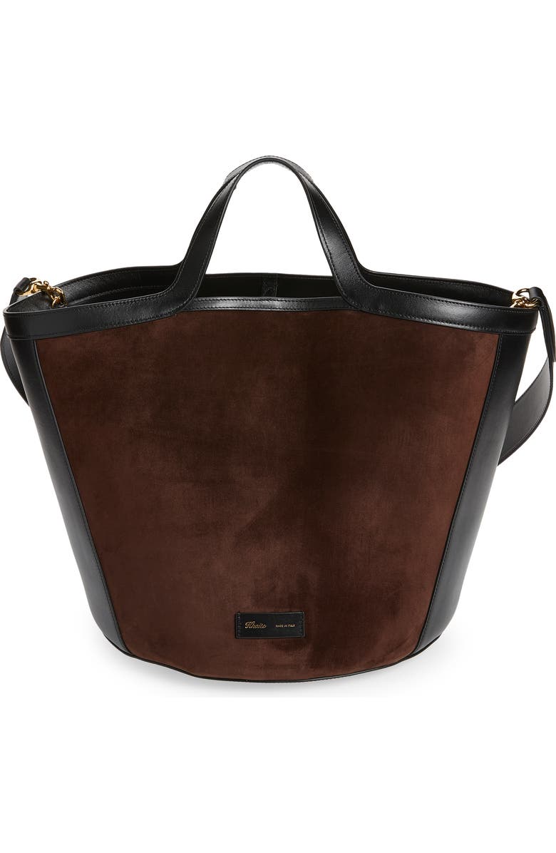 Khaite Nora Suede & Leather Tote, Main, color,