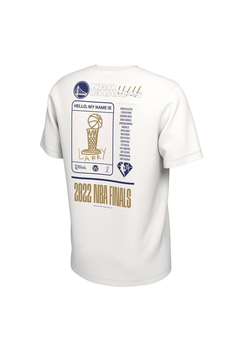 Men's Nike White Golden State Warriors 2022 NBA Finals Champions Roster T-Shirt, Alternate, color, White