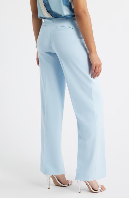 Anne Klein High Waist Wide Leg Pull-on Pants In Blue