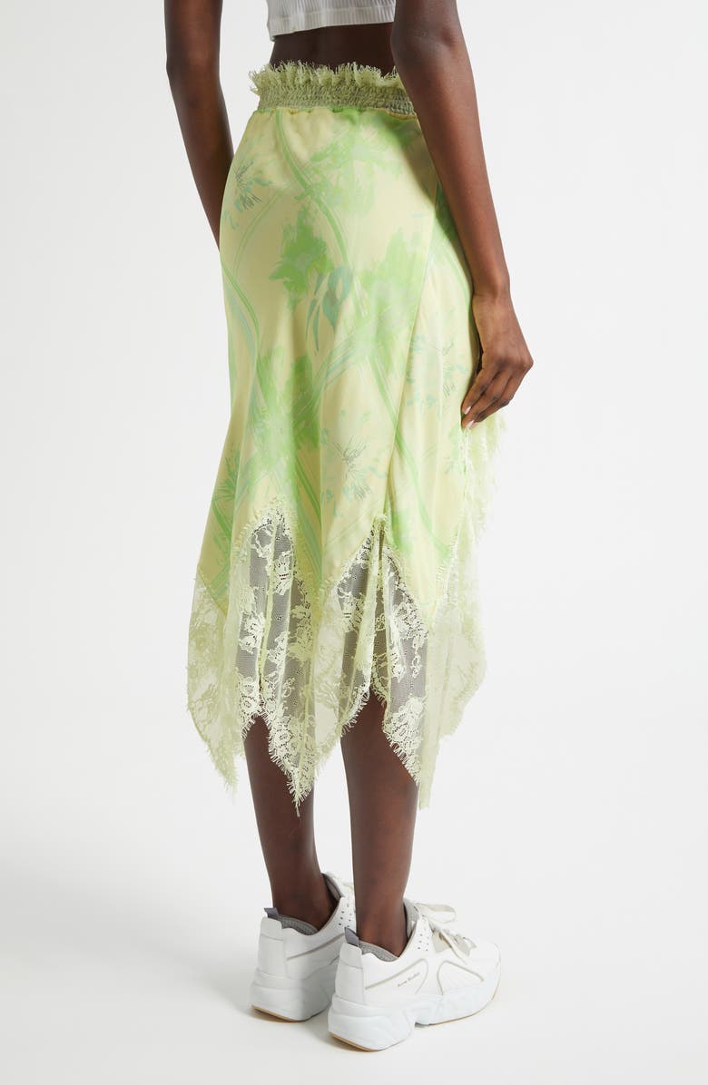 Collina Strada Lemon Picnic Waterlily Asymmetric Crepe Midi Skirt, Alternate, color, Lemon Picnic