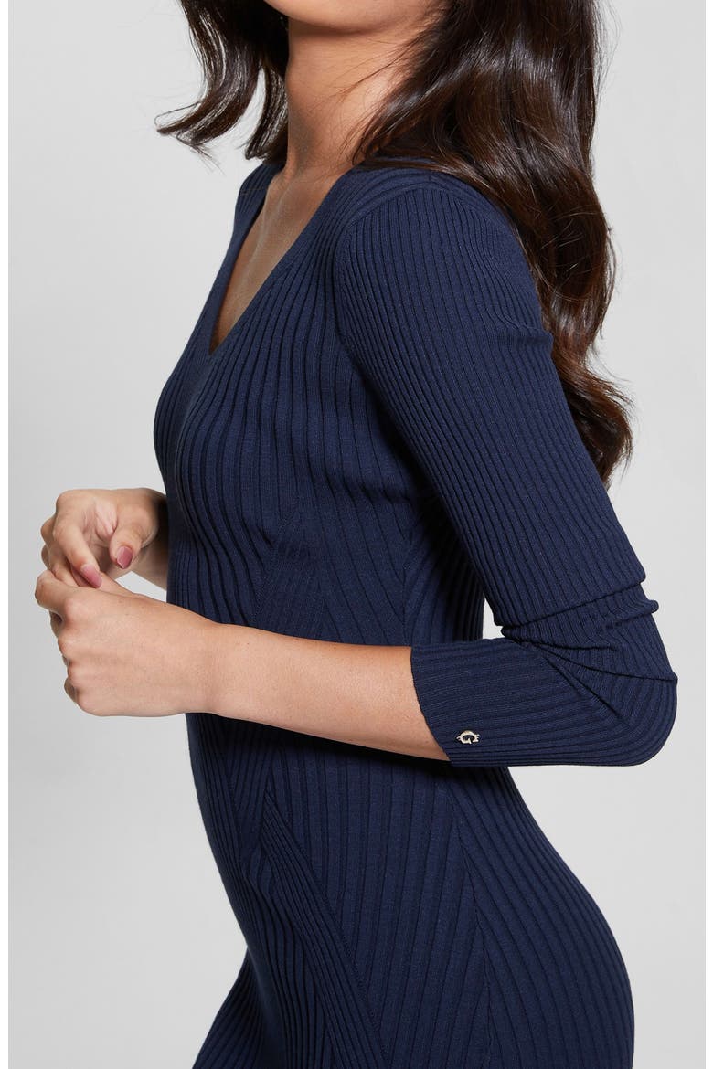 Isabella Long Sleeve Sweater Dress, Alternate, color, SUITING BLUE