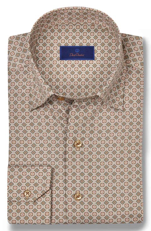 Geometric Print Sport Shirt