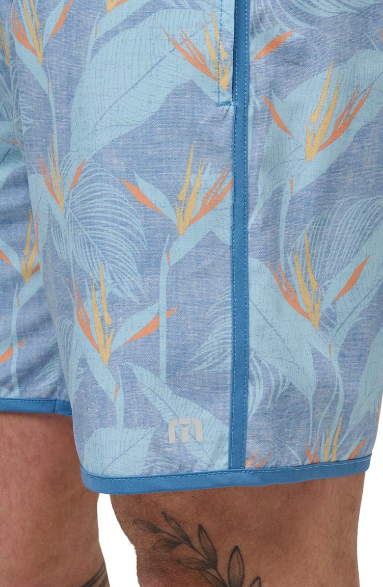 TravisMathew Lava Tunnels Swim Trunks, Alternate, color, Heather Quiet Harbor