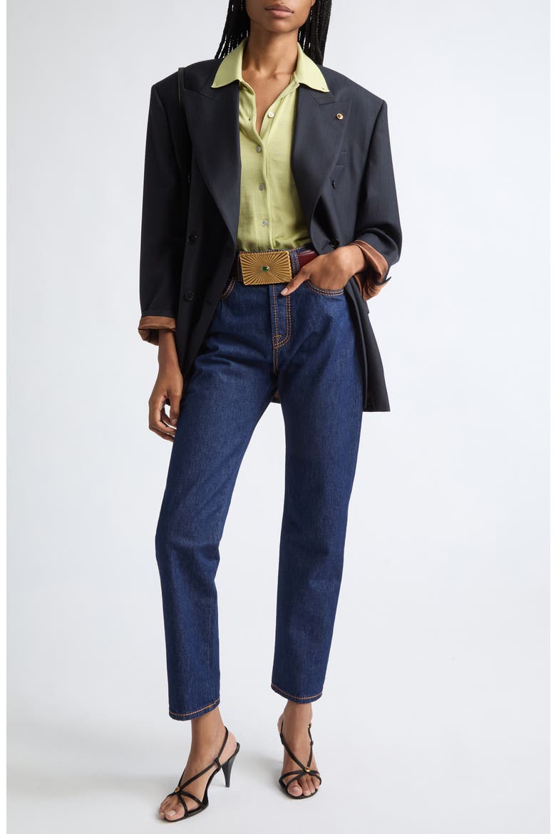 Straight Leg Jeans, Alternate, color, BLUE