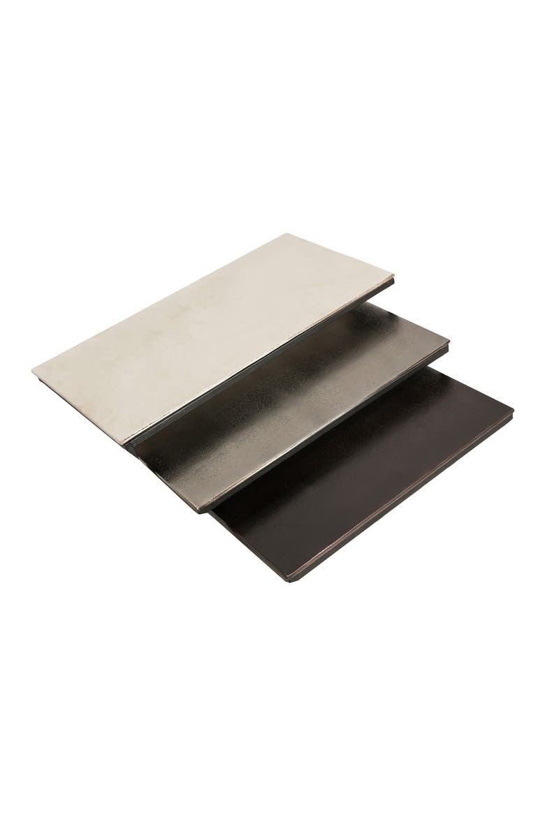 Manisa Set of 3 Metallic Nesting Tables, Alternate, color, RAW NICKEL BLACK BRONZE