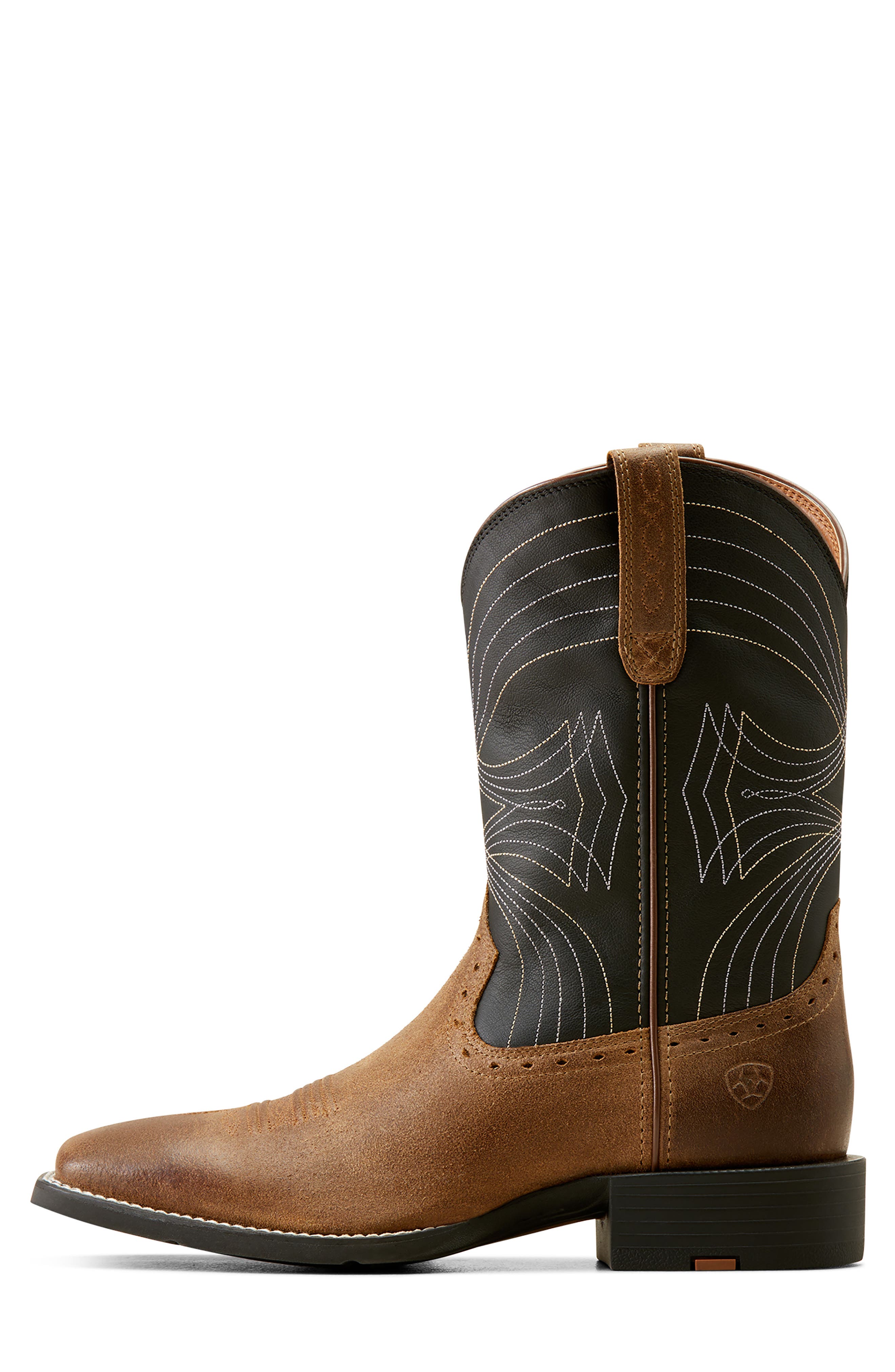Ariat 'Sport' Leather Cowboy Boot, Alternate, color, Barley Brown/ Matte Black