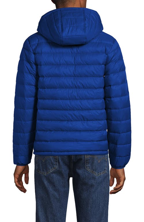 Lands' End Wanderweight Ultralight Packable Hooded Down Jacket In Blue
