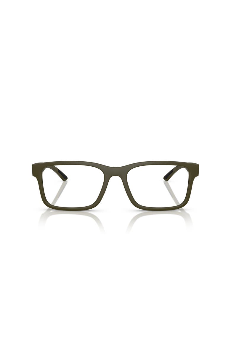 Prada Linea Rossa 54mm Rectangle optical glasses, Alternate, color, Green