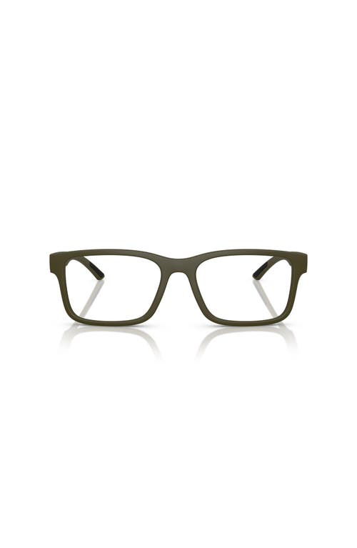 Prada Linea Rossa 54mm Rectangle Optical Glasses In Green