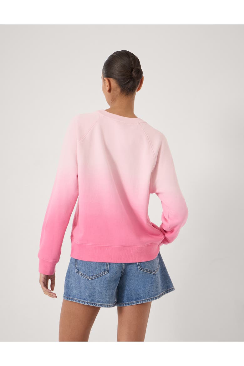 Aven Ombre Cotton Sweatshirt, Alternate, color, Azalea Pink