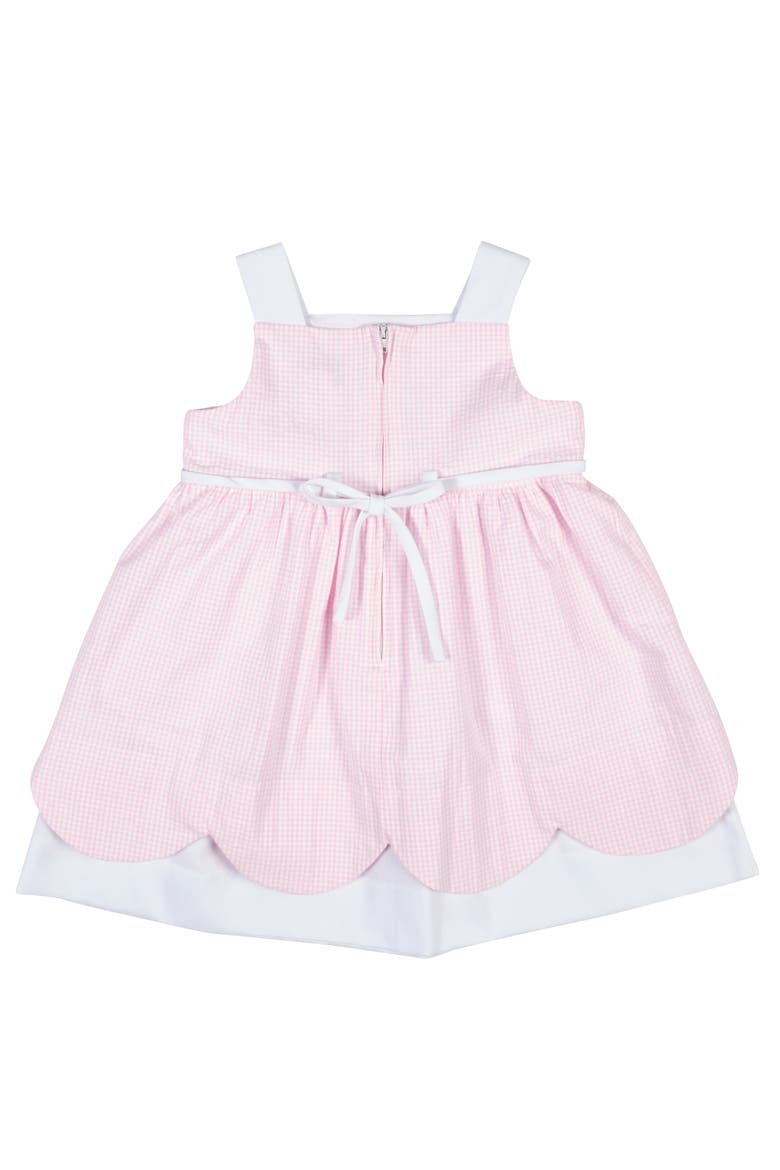 Seersucker Check Dress with Flowers & Bunny, Alternate, color, Pink/White