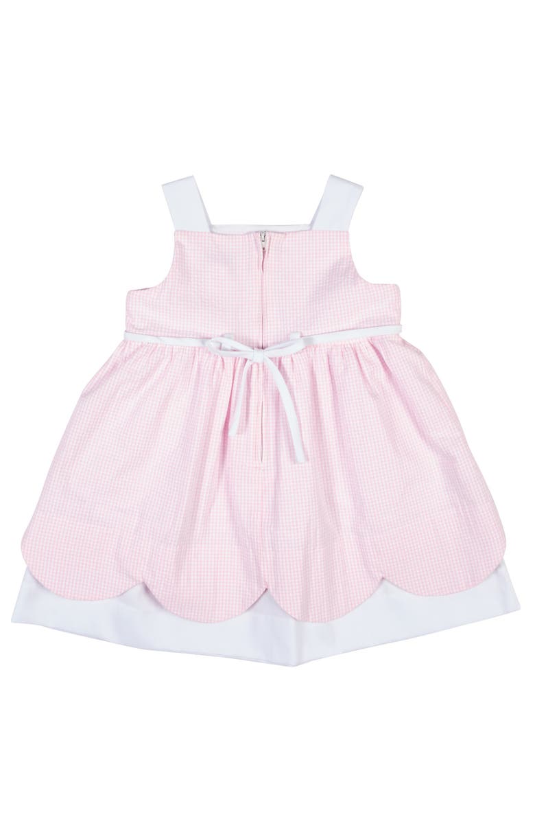 Florence Eiseman Seersucker Check Dress with Flowers & Bunny, Alternate, color, Pink/White