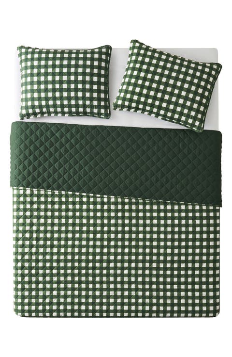 Gingham Quilt Set