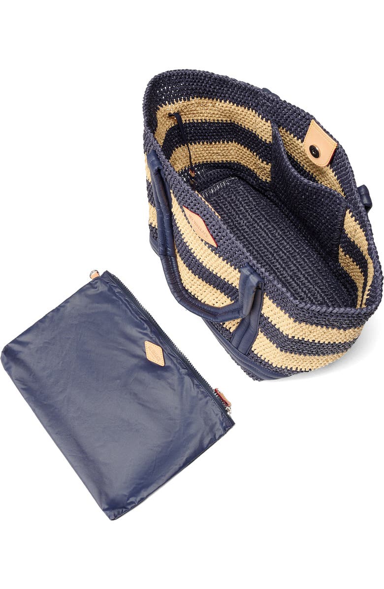 MZ Wallace Medium Crochet Tote, Alternate, color, Dawn/ Natural Stripe