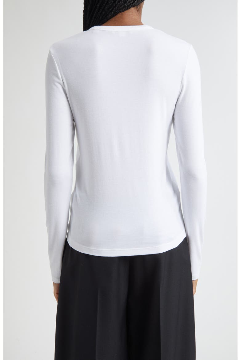 Luxe Long Sleeve Crewneck Top, Alternate, color, OPTIC WHITE