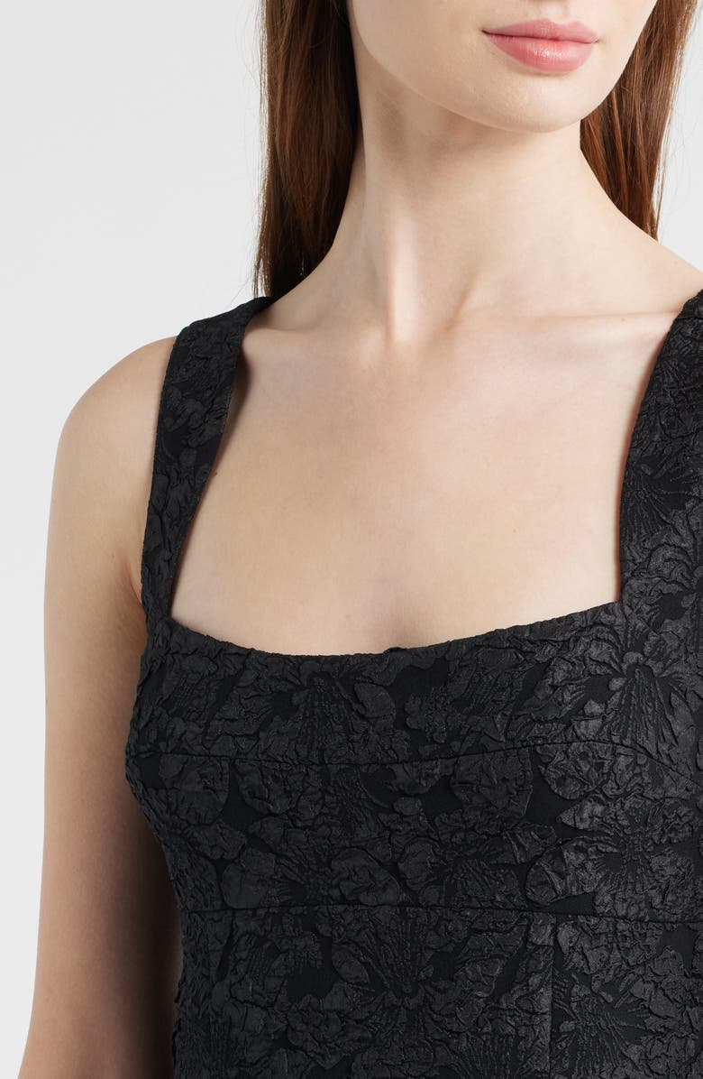 Chelsea28 Floral Jacquard Gown, Alternate, color, Black