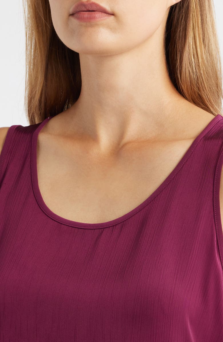 Anne Klein Ity Mixed Media Tank, Alternate, color, Chianti