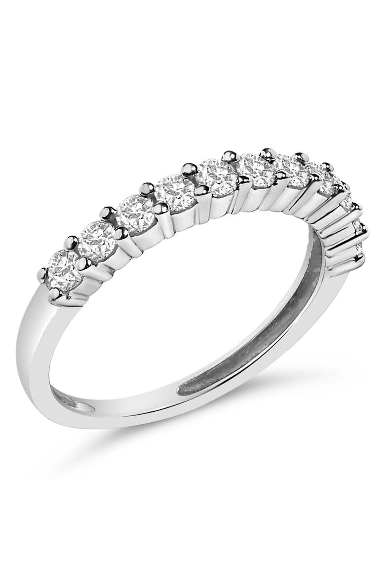IGI Certified 10K Gold 1/2 Cttw Diamond Fluted Band Style Ring, Alternate, color, White Gold