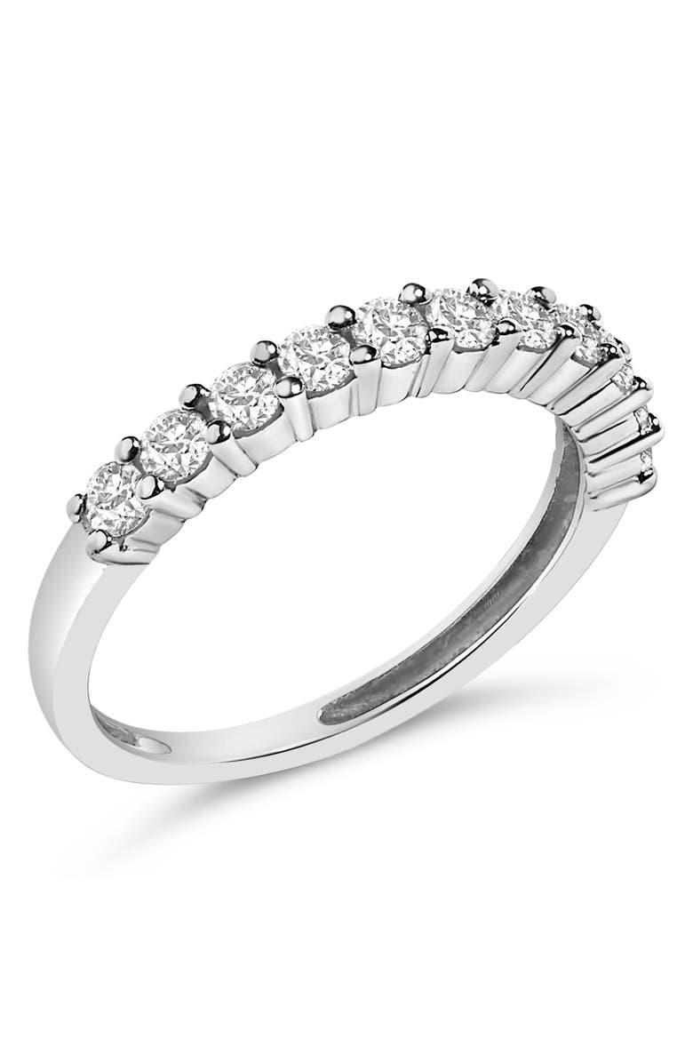 Haus of Brilliance IGI Certified 10K Gold 1/2 Cttw Diamond Fluted Band Style Ring, Alternate, color, White Gold