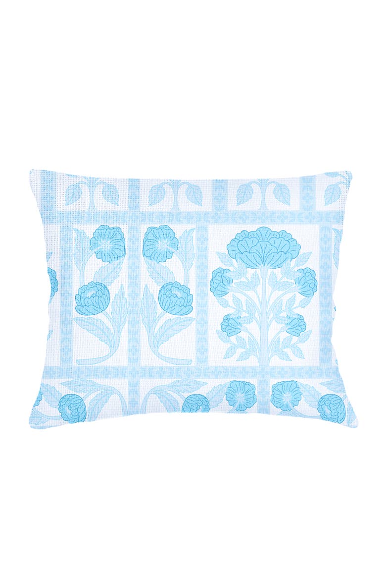 Blossom Field Linen Dutch Euro Pillow Cover Only, Main, color, Light Blue