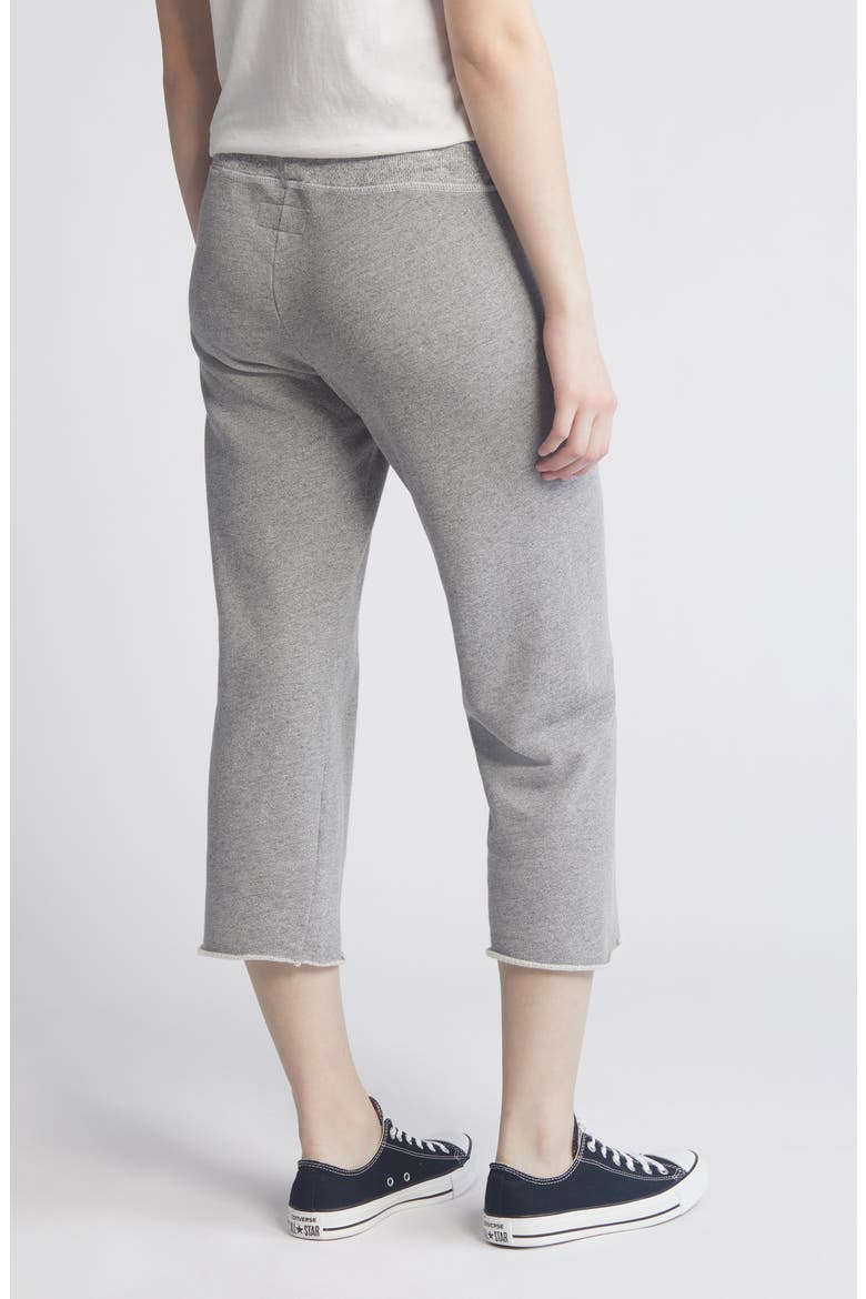 Cotton Crop Wide Leg Sweatpants, Alternate, color, VARSITY GREY