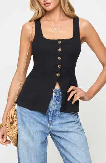 LSPACE Sofie Linen & Cotton Vest