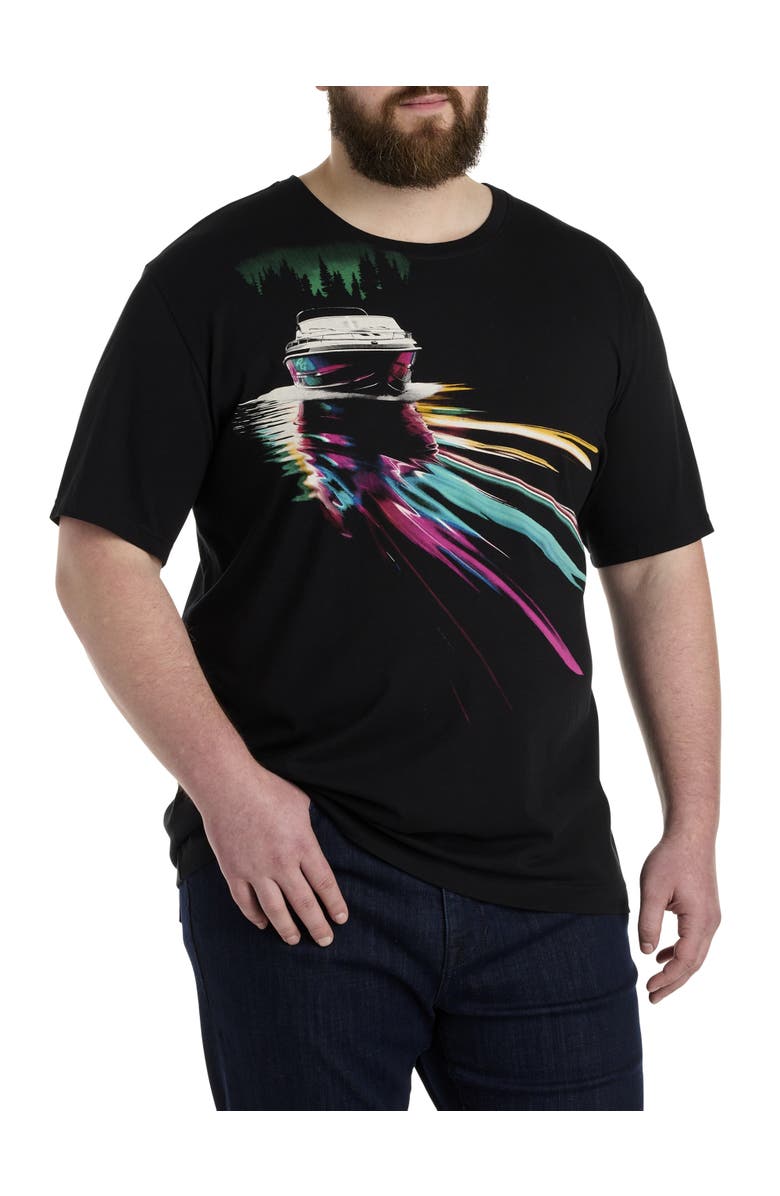 Robert Graham DXL Big & Tall Night Voyage Graphic Tee, Main, color, Black