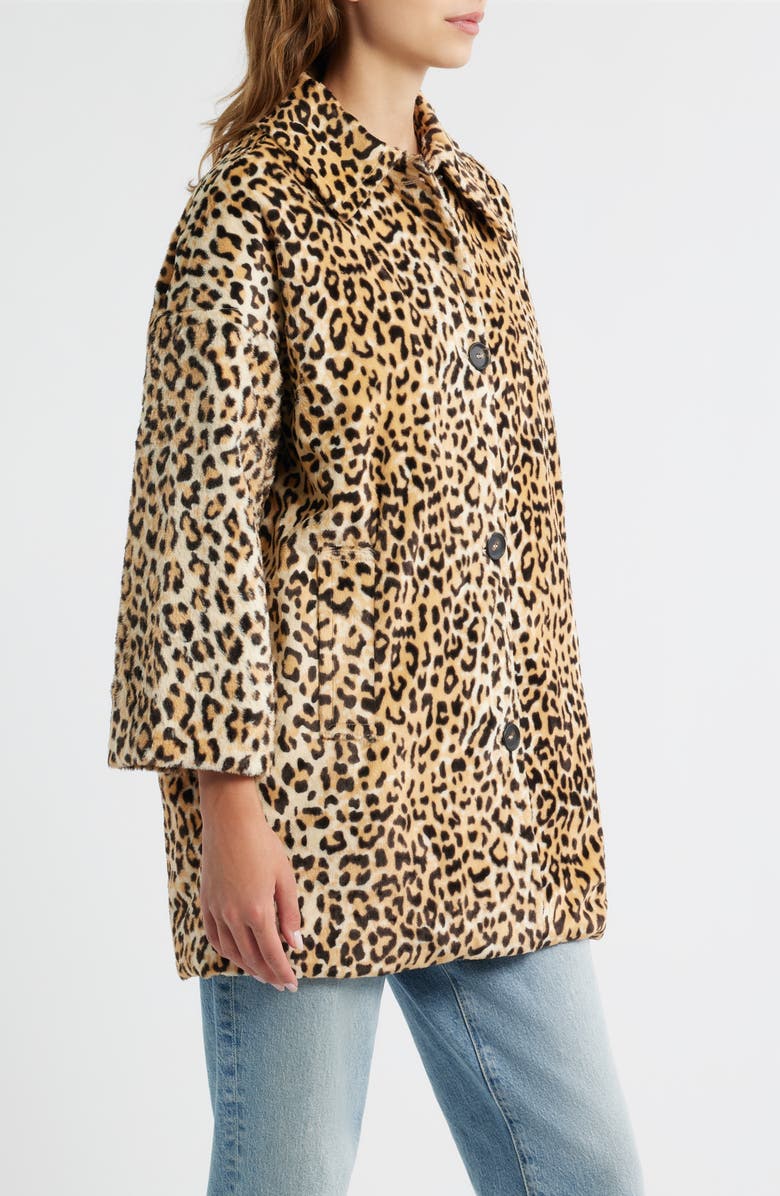 THE GREAT. The Car Coat, Alternate, color, Vintage Leopard