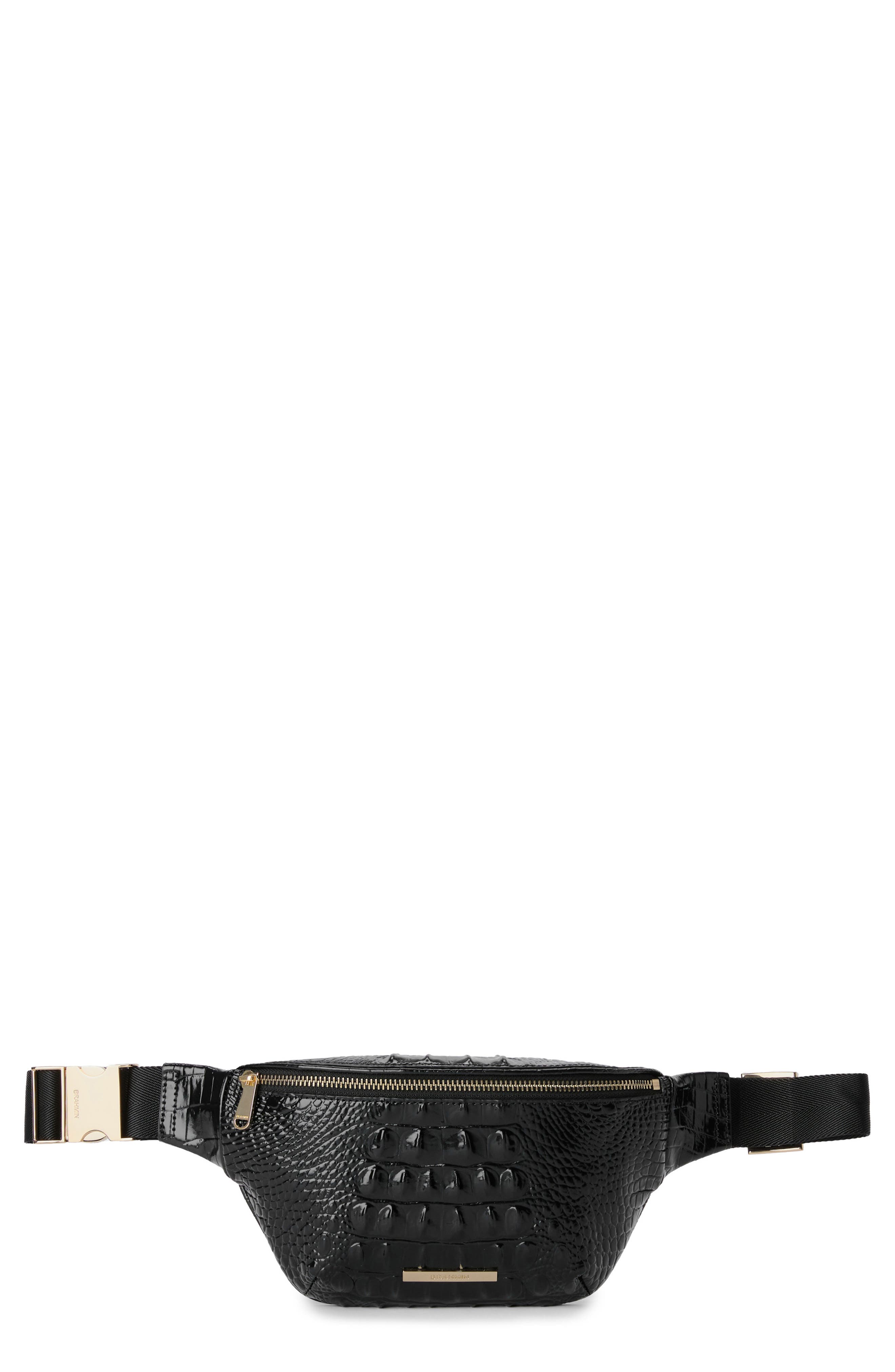 Brahmin Hollis Croc Embossed Leather Sling Bag, Main, color, 