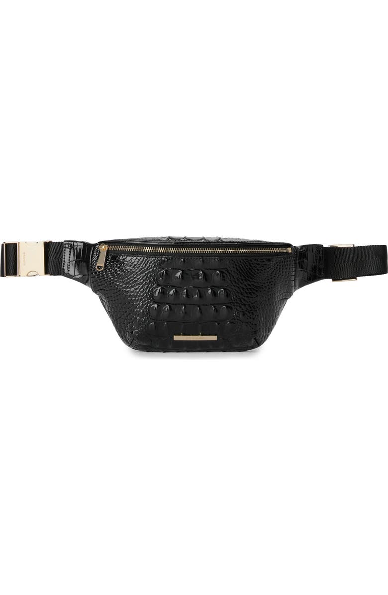 Brahmin Hollis Croc Embossed Leather Sling Bag, Main, color,