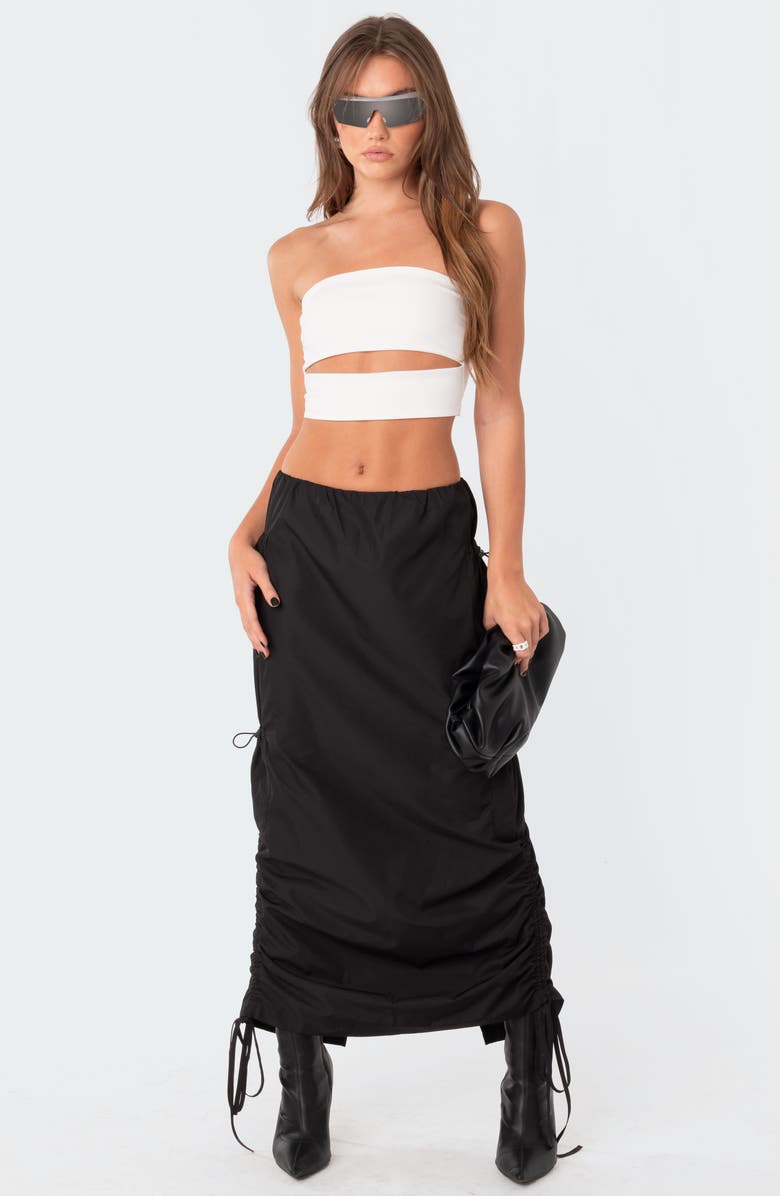 EDIKTED Darcey Front Cutout Tube Top, Alternate, color, White