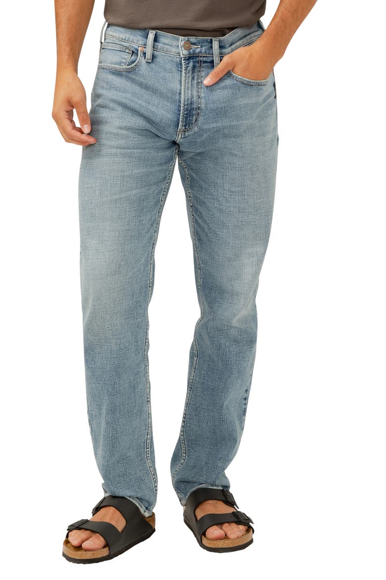 Eddie Athletic Fit Tapered Jeans, Main, color, INDIGO