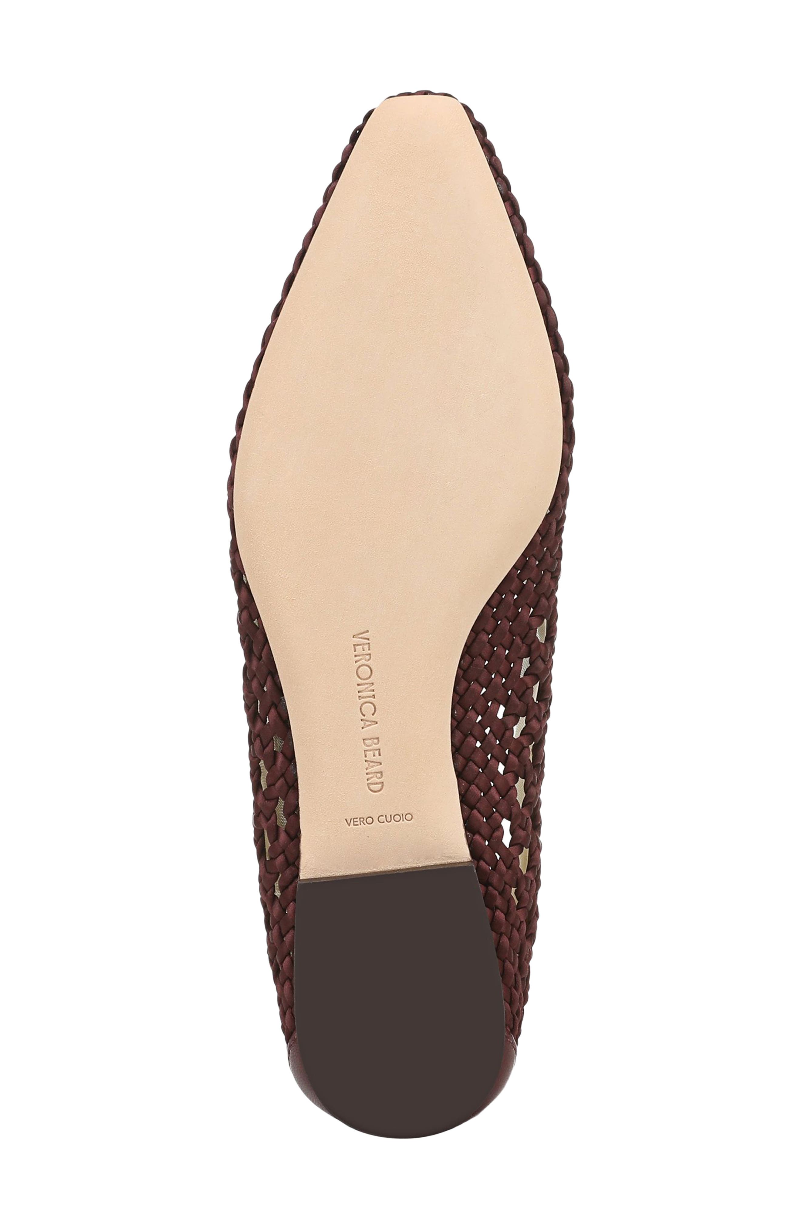 Cienna Skimmer Flat, Alternate, color, BURGUNDY LEATHER