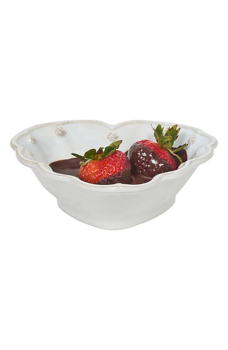 Juliska Berry & Thread Ceramic Heart Bowl, Alternate, color, Whitewash