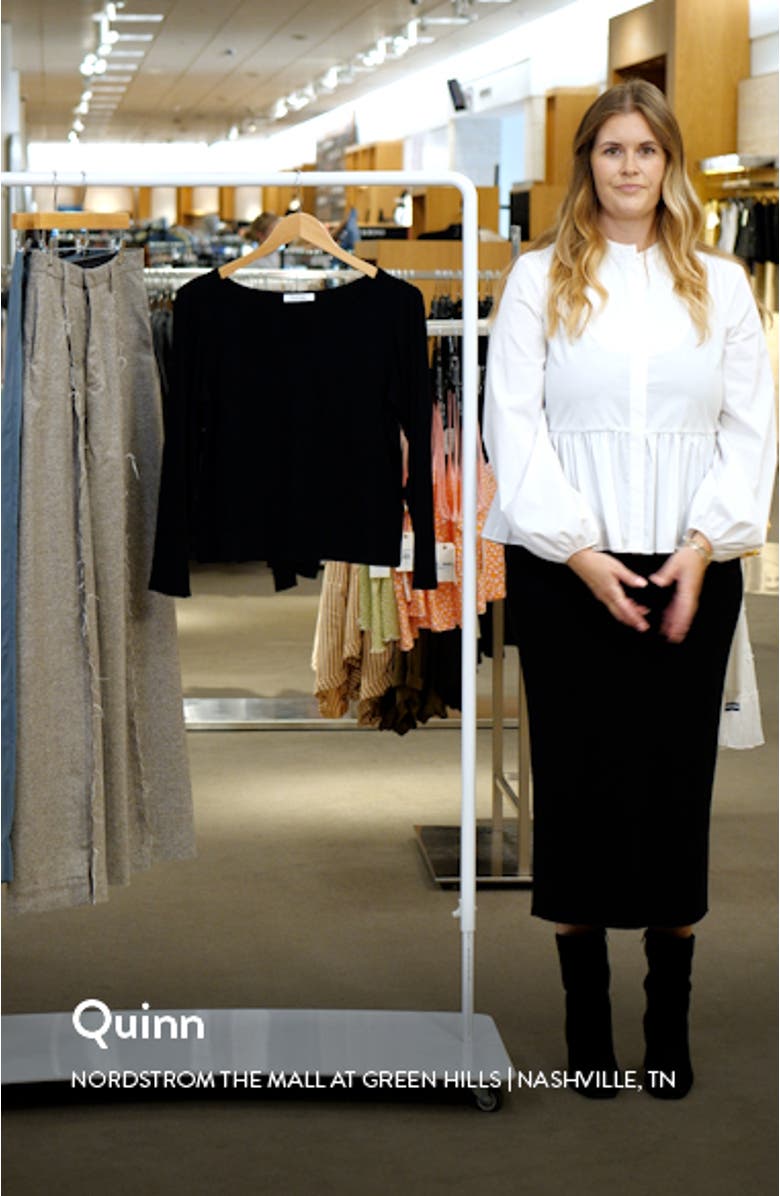 Raya Long Sleeve Scoop Neck Jersey Top, sales video thumbnail