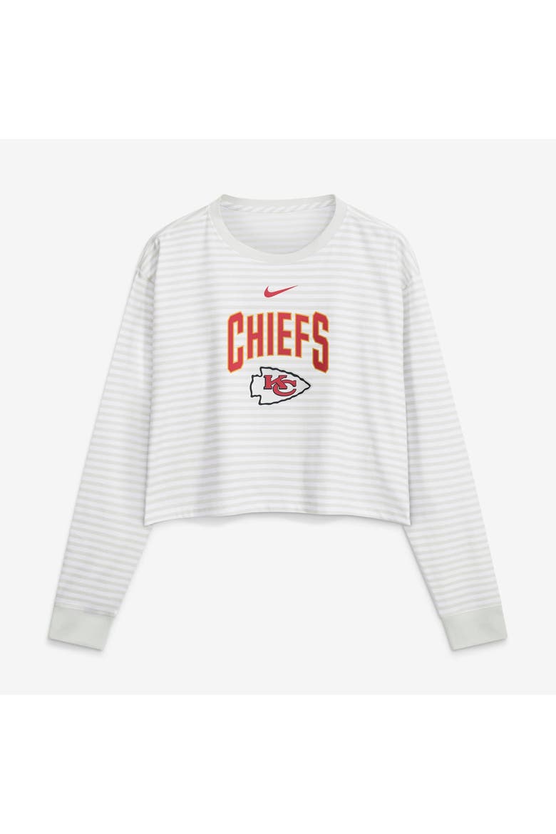 Women's Nike White Kansas City Chiefs Loose Fit Crop Top, Main, color, White