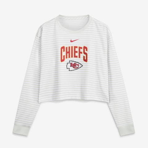 Women's Nike White Kansas City Chiefs Loose Fit Crop Top