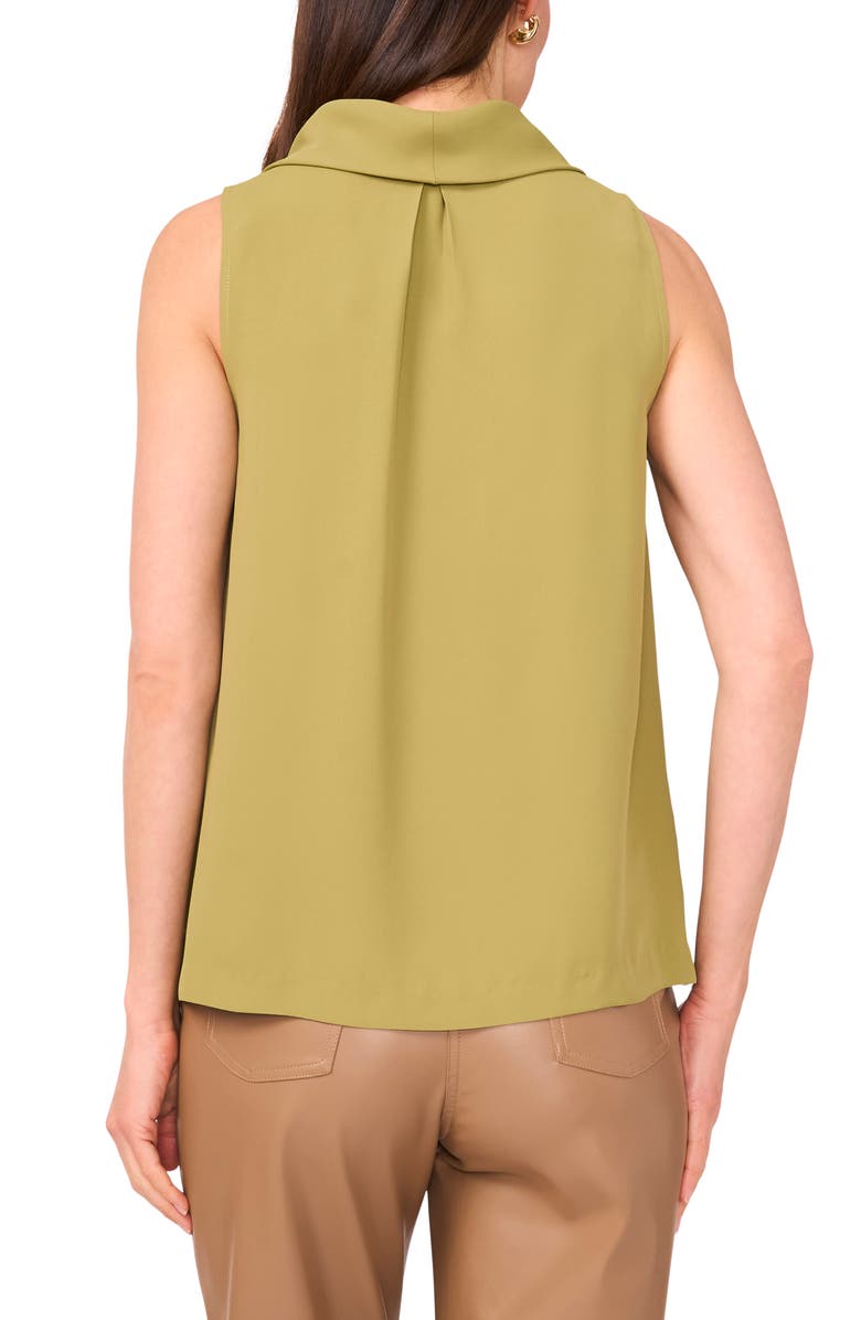 Vince Camuto Cowl Neck Sleeveless Blouse, Alternate, color, Moss Green
