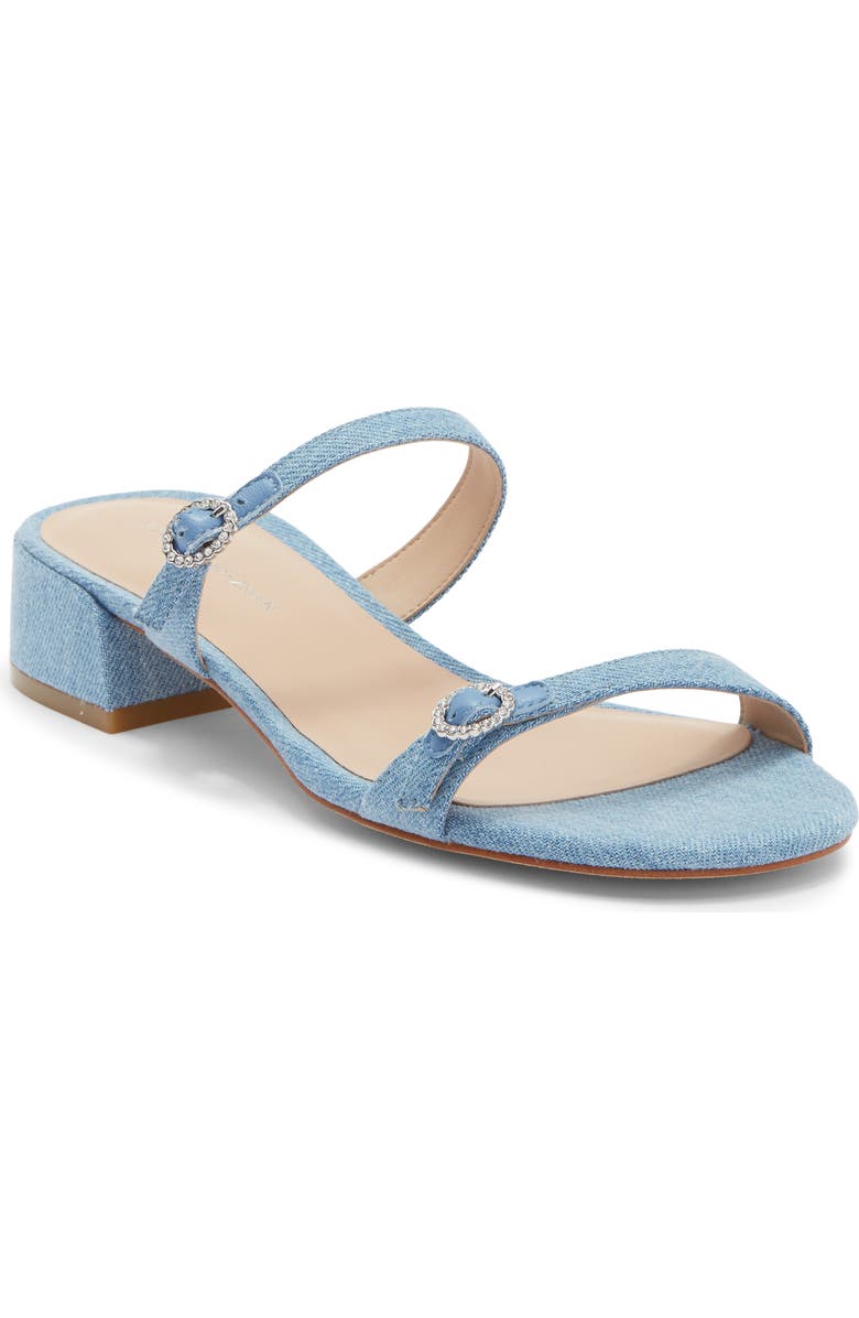 Stuart Weitzman Ginger Slide Sandal, Main, color, Mid Blue