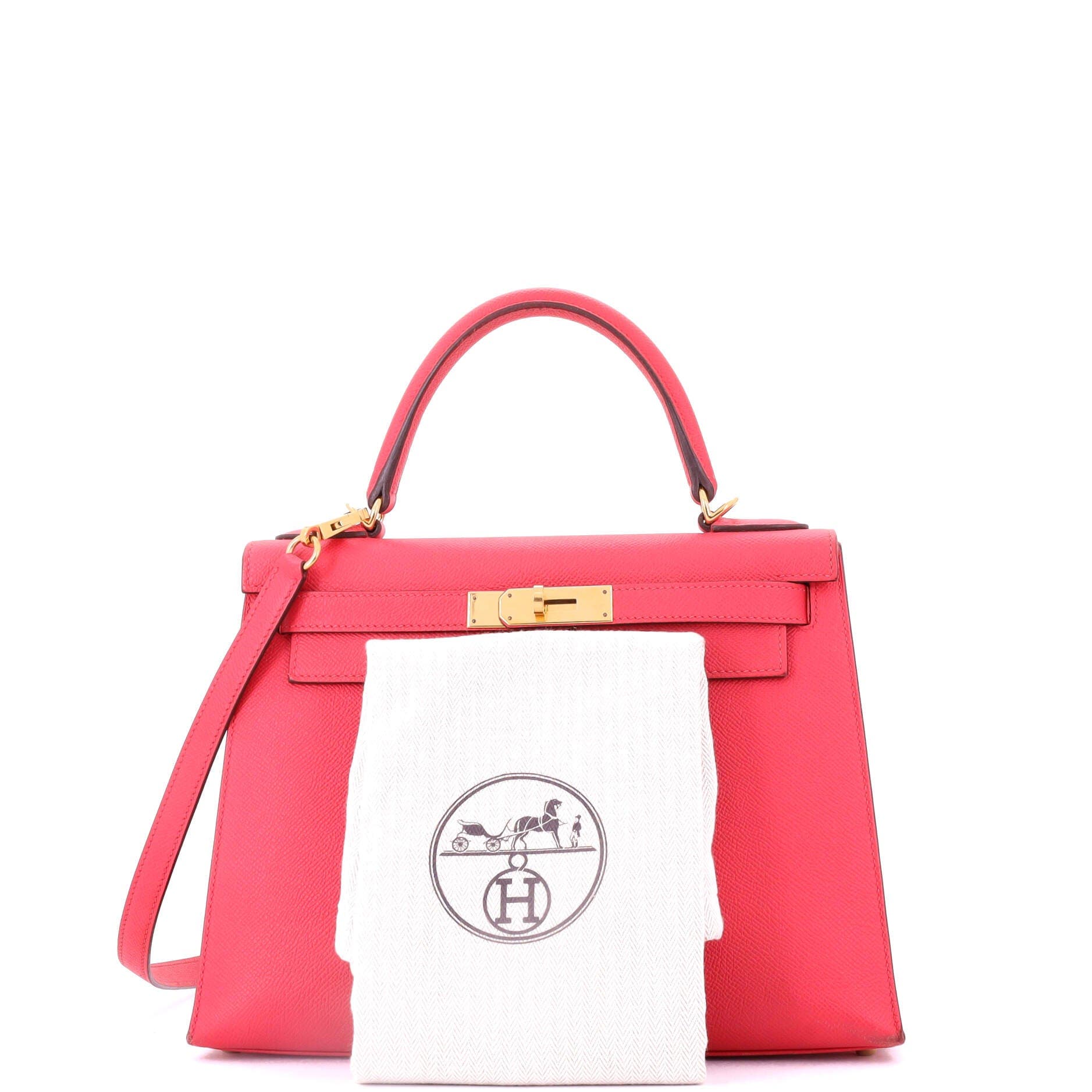 Pre-Owned Hermes Kelly Handbag Pink Epsom with Gold Hardware 28, Alternate, color, 