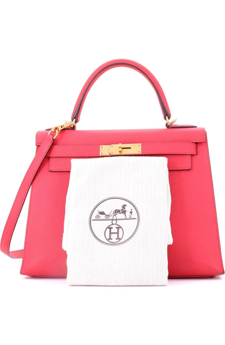 Pre-Owned Hermes Kelly Handbag Pink Epsom with Gold Hardware 28, Alternate, color,