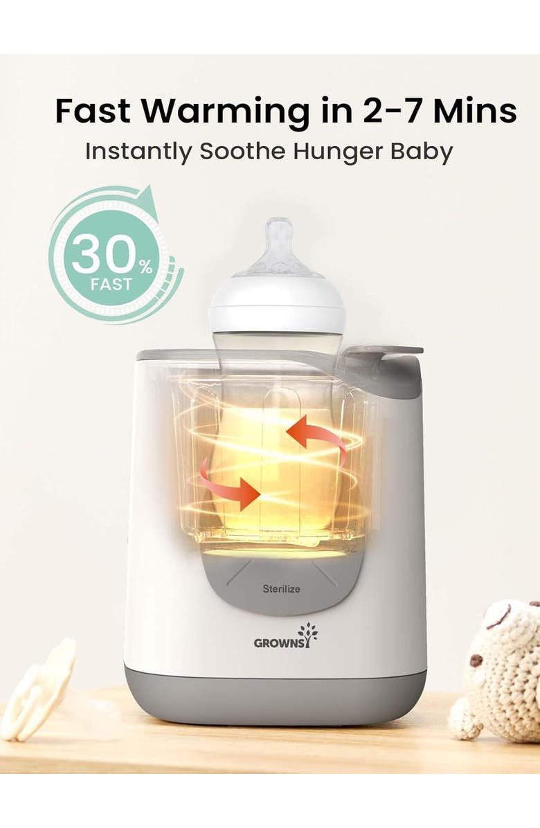 GROWNSY Baby Bottle Warmer, Alternate, color, White