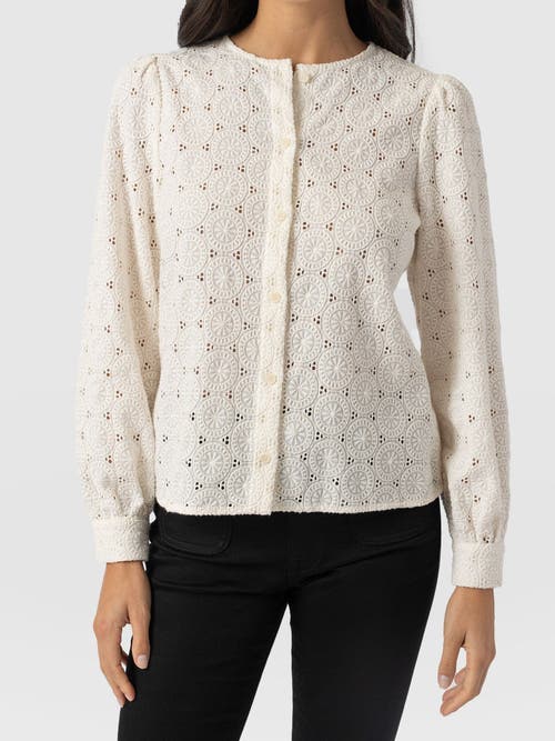 Saint + Sofia Tabitha Blouse In Neutral