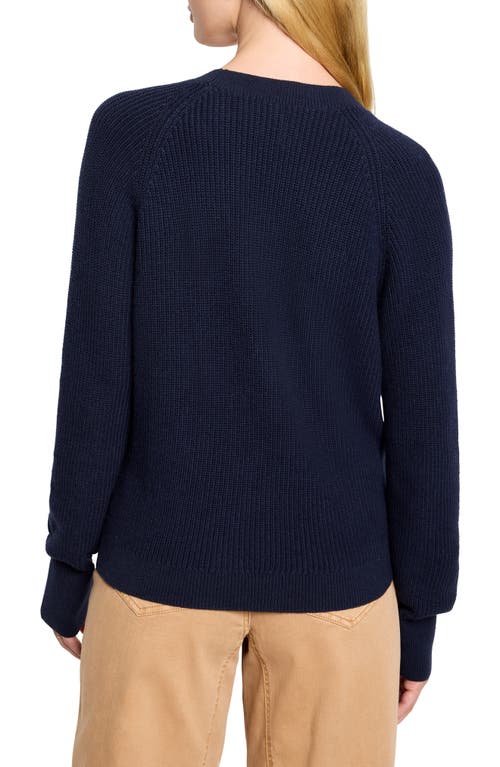 Nic + Zoe Nic+zoe Shaker Stitch Wrap Sweater In Blue
