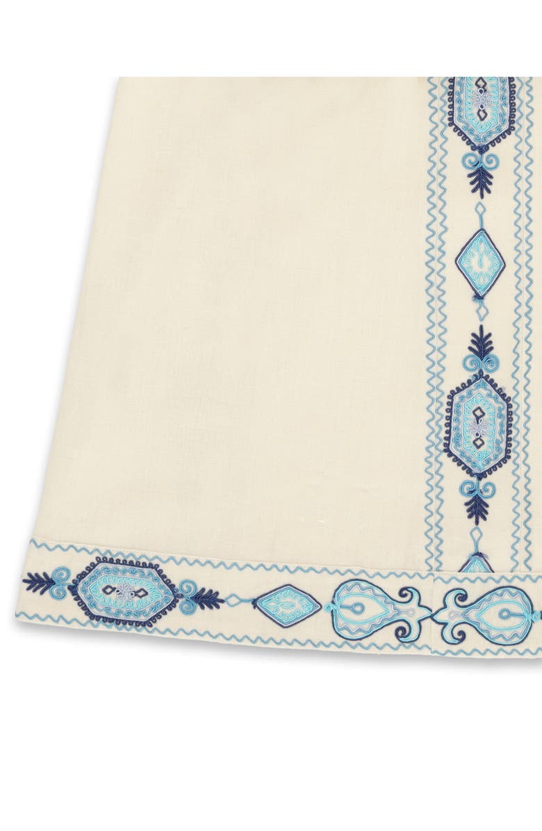 Fortela Nicea Bi-Color Embroidery Skirt, Alternate, color, Off White