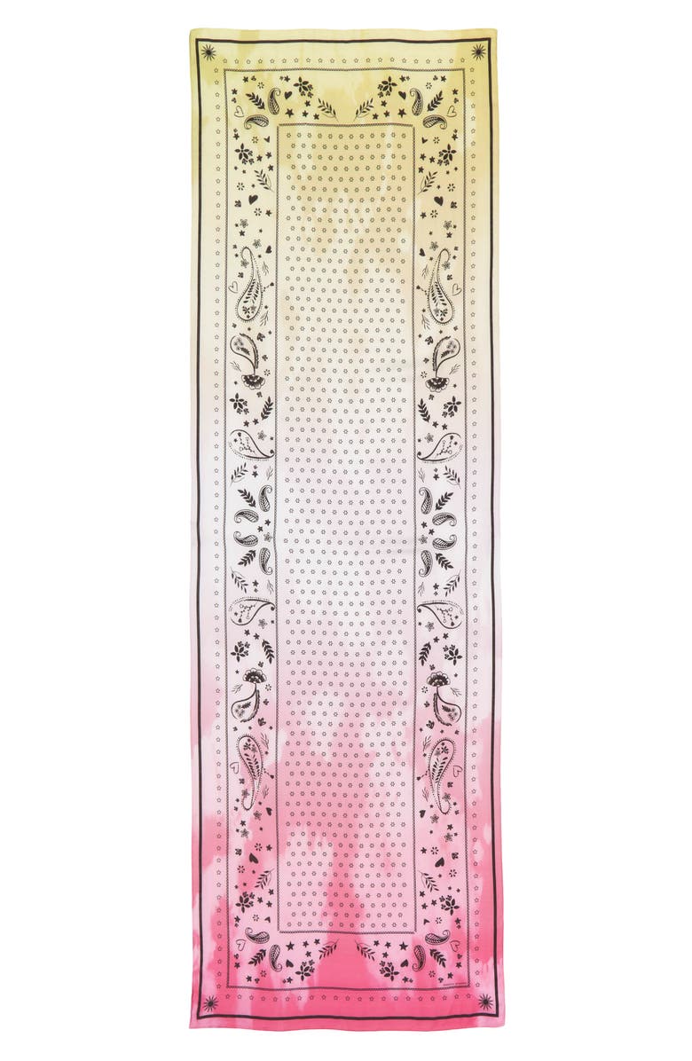 Rebecca Minkoff Ombré Acid Wash Paisley Scarf, Alternate, color, 