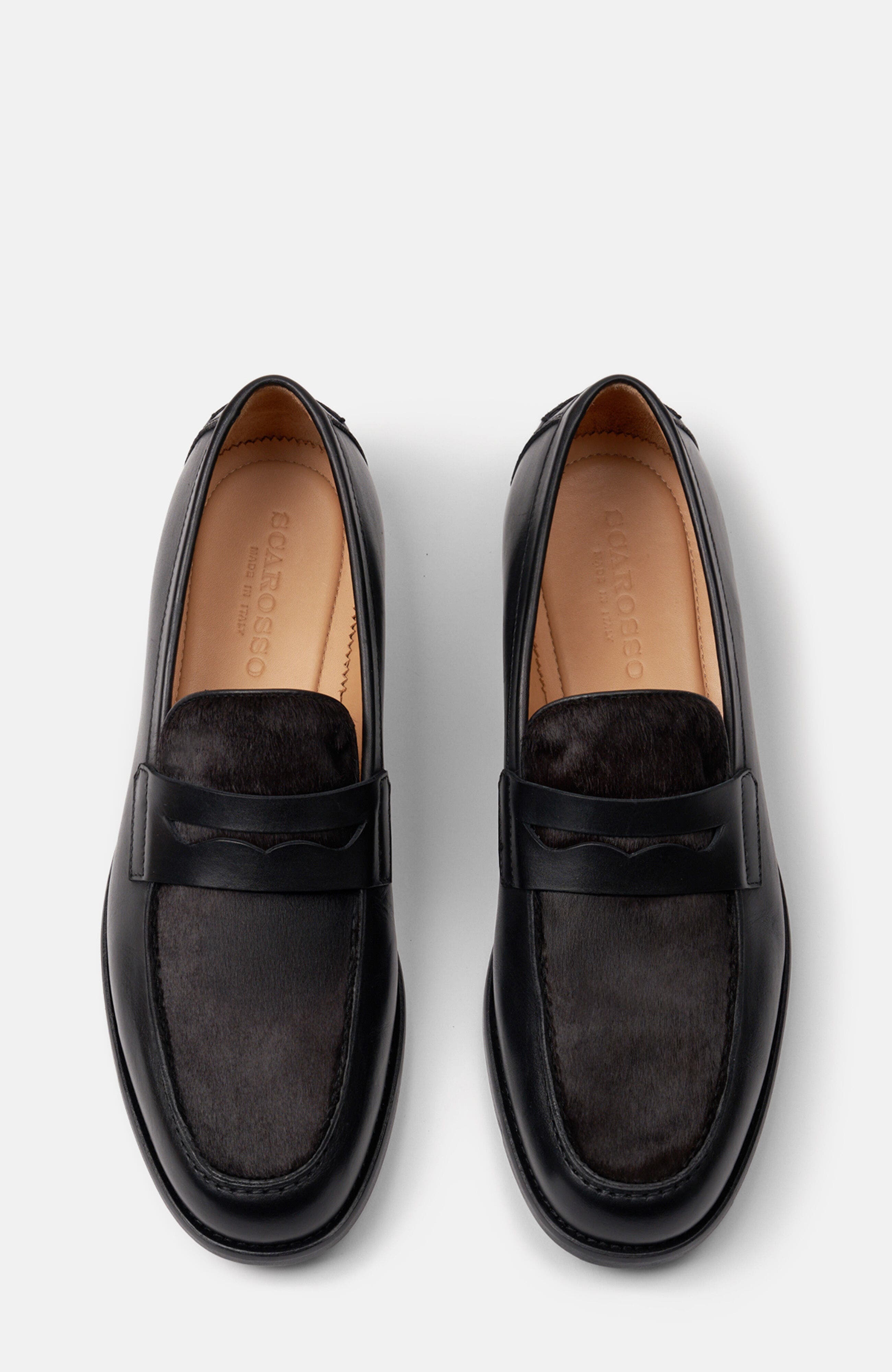 SCAROSSO Aaron Loafers, Alternate, color, Black - Calf